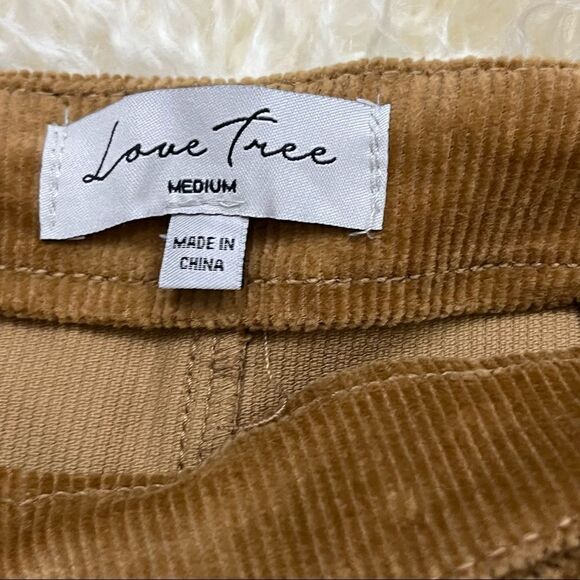 Love Tree Asymmetric Button Camel Stretch Corduroy Skort M - Picture 5 of 6